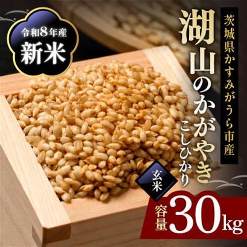令和8年 新米 コシヒカリ 玄米30kg 湖山のかがやき | こしひかり お米 茨城県かすみがうら市【1779437】