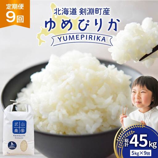 米 令和8年 9回 定期便 ゆめぴりか 5kg