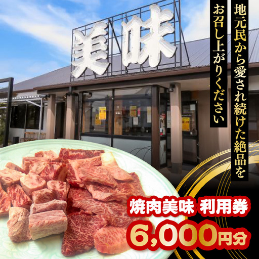 焼肉美味　利用券　6,000円分 MBAV007