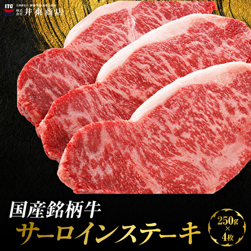 国産銘柄牛サーロインステーキ　250g×4枚 MBBQ005