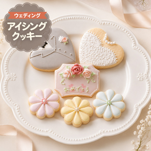 アイシングクッキー ウエディング 6枚 お菓子 スイーツ 焼き菓子 縡の和
