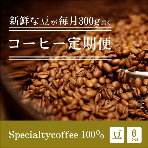 [定期1ヶ月毎6回]毎月違うスペシャルティコーヒー 300g（豆のまま）