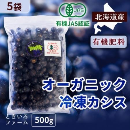 有機JAS認証北海道帯広産 冷凍カシス 2.5kg(500g×5袋)【配送不可地域：離島】【1746260】