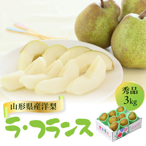 山形県産洋梨 ラ・フランス 秀品 約3kg[2026年11月上旬頃〜発送予定] 063-025