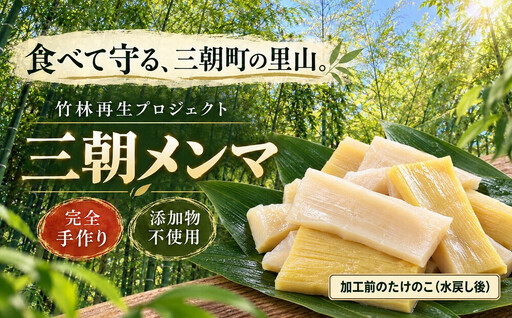 【数量限定 予約10月30日まで】【クール便】｜食べて守る三朝町の里山 手づくり「三朝メンマ」100g×2袋［添加物不使用］
