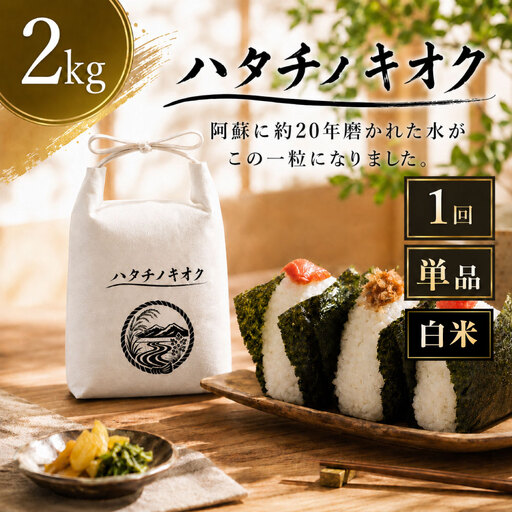 【 令和8年産 】 熊本市産 ヒノヒカリ 白米 2kg ( 約13合 ） ｜ ハタチノキオク 1回 お米 米 白飯 ご飯 おにぎり 和食 国産 熊本県産 ブランド米