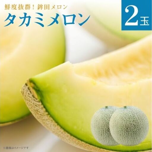 タカミメロン 緑肉 2玉 計3kg〜5kg メロン めろん