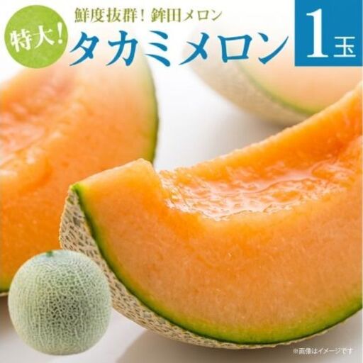 [極選大玉] タカミメロン 赤肉 1玉入り 2.5kg 以上 メロン めろん