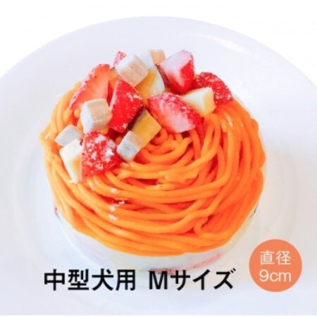 わんちゃん用かぼちゃモンブランケーキ【Mサイズ】【配送不可地域：離島】【1674247】