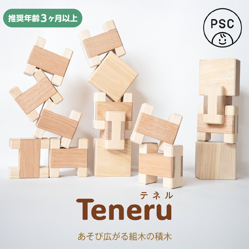 Teneru（テネル）  | 積み木 つみき 木製 飛騨高山 国産 プレゼント 知育玩具 おもちゃ 日本製 オークヴィレッジ AH338