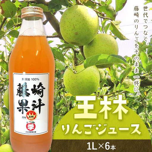 王林りんごジュース 6本セット 【ふじさき季の会】 F41-0115