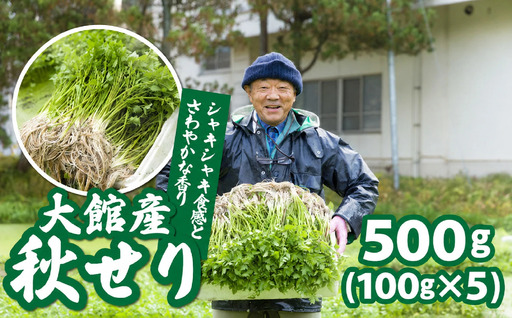 [ふるさと納税]秋セリ 100g × 5 55P079001 [赤坂実]
