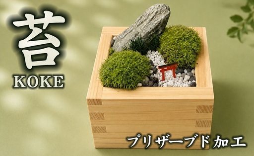 升コケ‐鳥居‐(インテリア グリーン 観葉 植物苔 こけ コケ)【002430】