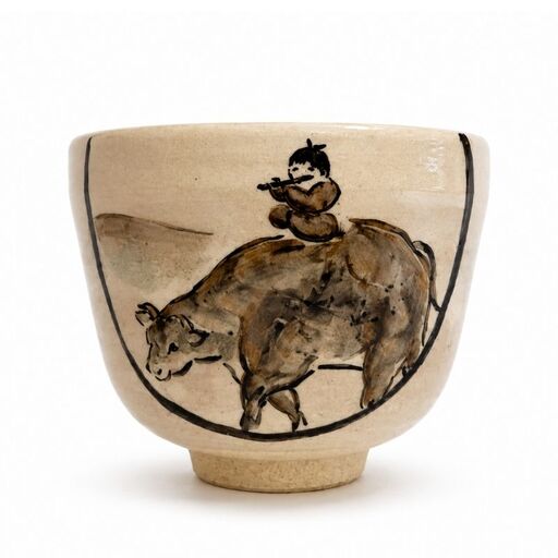 ～京の伝統工芸・清水焼～　騎牛帰家を描いた茶碗（絵柄③） 京都 京都府 井手 井手町 【064】