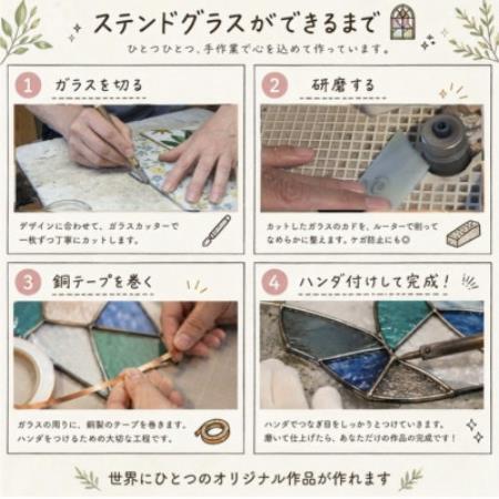 ステンドグラス　体験教室チケット　6回分【1758006】