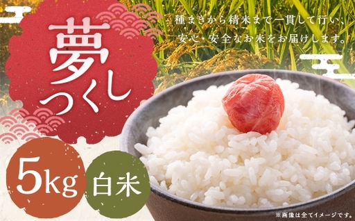 夢つくし 5kg 白米 お米 米 こめ コメ 白飯 飯 ご飯 おにぎり 国産 福岡県産