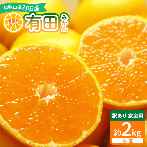 和歌山県産 有田みかん【訳あり 家庭用】約2kg 小玉 3S～Sサイズ おまかせ_DI6064
