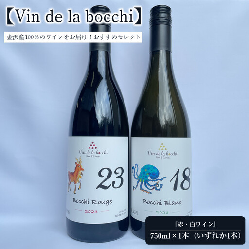 【Vin de la bocchi】金沢産100％のワインをお届け！おすすめセレクト『赤ワイン』もしくは『白ワイン』750ml×1本