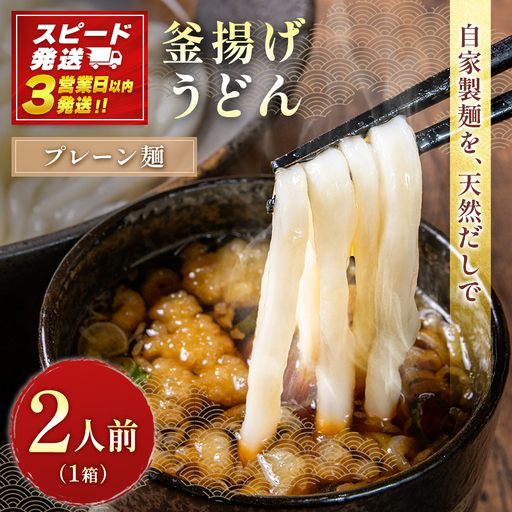 【3営業日以内発送!!】宮崎 名物 釜揚げ うどん プレーン 麺 2人前