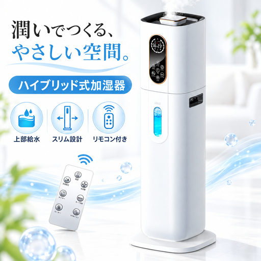 SP-21ハイブリッド式　ホワイト 加湿器 ハイブリッド