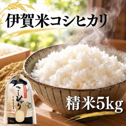 令和8年産 新米 伊賀米コシヒカリ 精米 5kg[tmbr0003]