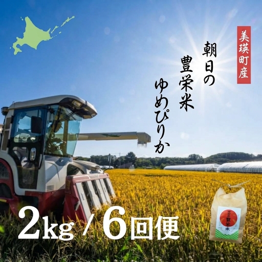 【6回定期便】 ゆめぴりか 2kg 定期便 豊栄米 北海道 精米 ゆめぴりか【令和8年産】