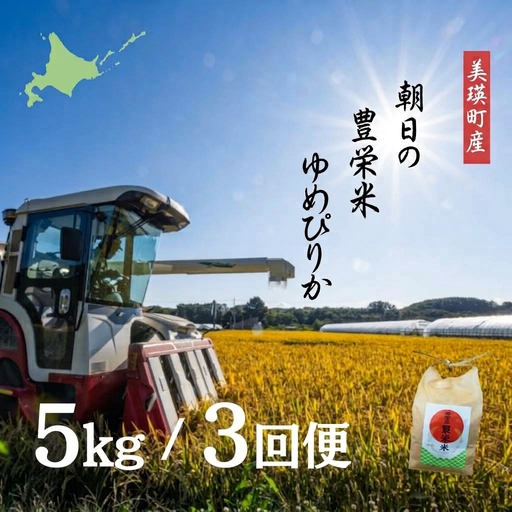 【3回定期便】 ゆめぴりか 5kg 定期便 豊栄米 北海道 精米 ゆめぴりか【令和8年産】
