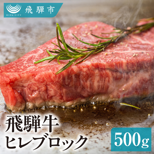 飛騨牛ヒレブロック ステーキ 500g ヒレ