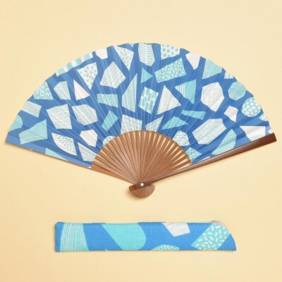 【みのや扇舗】/fan/fun扇子（小サイズ：青色）