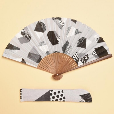 【みのや扇舗】/fan/fun扇子（大サイズ：うす墨）