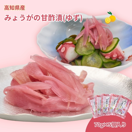 みょうがの甘酢漬け(ゆず風味)70g×5パック