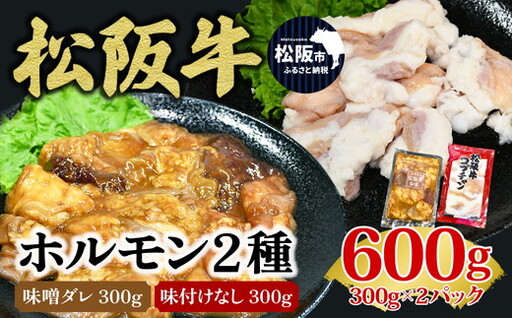 松阪牛ホルモン 600ｇ 松阪牛【1-173】