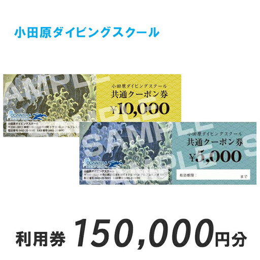 小田原ダイビングスクール 共通クーポン券 150,000円分