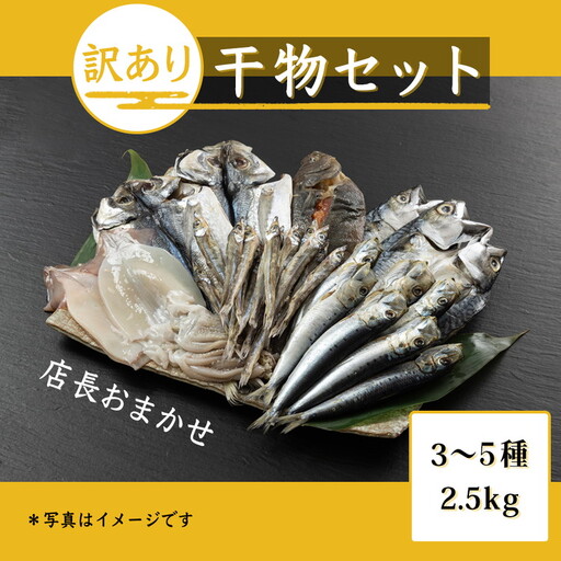 おまかせ訳あり干物セット（3～5種） 約2.5kg 富山 魚津 浜浦水産 自家用 家庭用