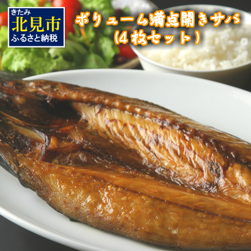 開き鯖 4枚セット 真空パック ボリューム満点 さば 開き 魚介類【094-0091】