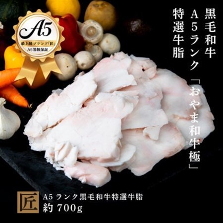 おやま和牛 A5 極 牛脂約700g【配送不可地域：離島】【1096961】