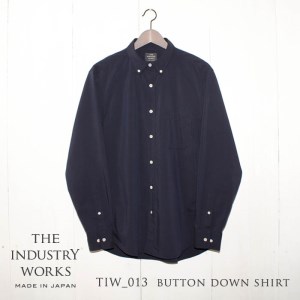 　播州織メンズシャツ「THE INDUSTRY WORKS」（1着）【TIW_013（ネイビー）】  36-2