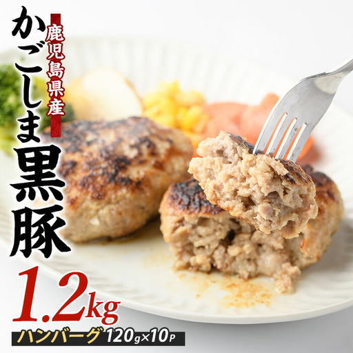 特製 黒豚 ハンバーグ 120g×10個 生 ハンバーグ 岡村商店 IB024-023 ハンバーグ