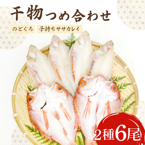 ノドグロ・笹カレイセット[のどぐろ一夜干し かれい一夜干し 干物セット のどぐろ干物 2尾 1尾あたり120〜140g 笹カレイ干物 4尾 1尾あたり50〜60g 島根県産 大田市産 ノドグロ 笹カレイ カレイ 干物 真空パック 冷凍]