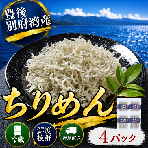 ちりめん 小分け 国産 ちりめんじゃこ シラス セット ／ 豊後別府湾ちりめん 4パック 計220g（55g×4p） 国産 添加物不使用＜108-231＞