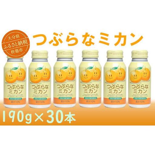 つぶらなミカン 30本 つぶらな ジュース みかんジュース ご当地ジュース / つぶらなミカン 30本 190g [131-103]