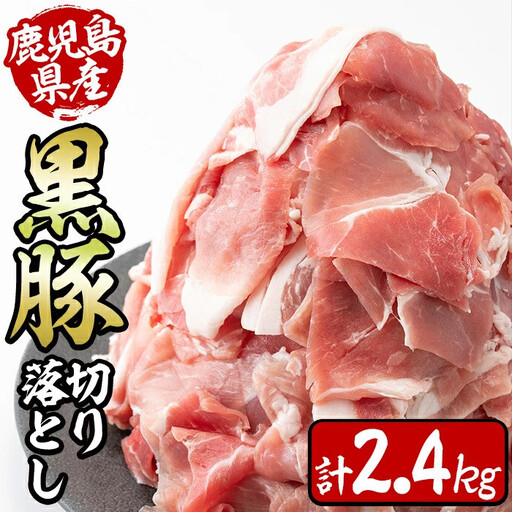 鹿児島県産黒豚切り落とし＜計2.4kg(300ｇ×8P)＞ a6-002