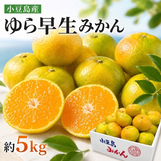 みかん 柑橘 ゆら早生 小豆島産 みかん【約5kg】