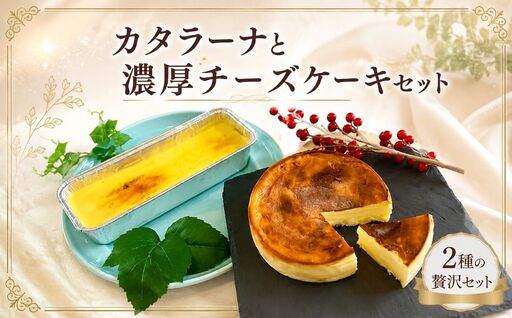 カタラーナと濃厚チーズケーキセット