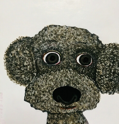 アーティストが『愛しいペットのポートレート』描きますサムホールサイズ スクエア 227×227mm【アート サムホールサイズ　油絵 横井山泰 美術 作家  227×227mm スクエア 神奈川県 小田原市 ペット ペット】