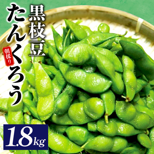 [畑から直送 朝採り]黒枝豆 1.8kg
