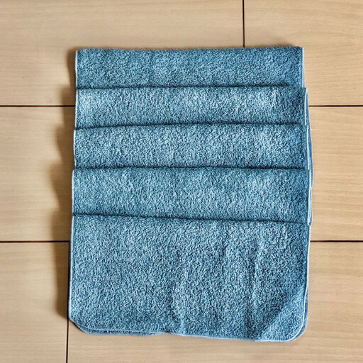 抗ウイルスミニハンカチ袋入 青グレー