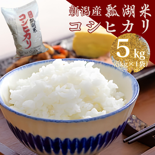 【令和7年産】新潟産コシヒカ「瓢湖米」5kg 関口商店 白米 精米 米 こめ コメ 1N04012