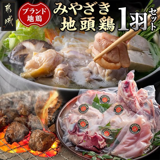 みやざき地頭鶏1羽セット〔17-E601〕_(都城市) 宮崎ブランド 宮崎の地鶏 みやざき地頭鶏 (じとっこ) 鶏肉セット モモ肉 胸身 ササミ 手羽先 手羽元 砂肝 レバーガラ 真空パック チルド 鶏一羽分