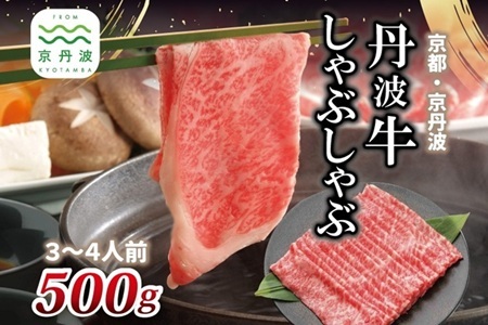 【京丹波・丹波牛】しゃぶしゃぶ用 500g 3~4人前 国産和牛  [025IZ002]